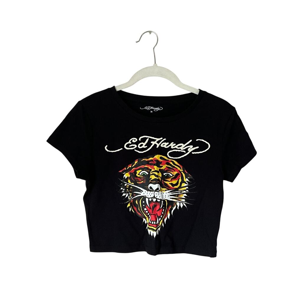 Ed Hardy Tiger Head Crop Top: Y2K, Modern